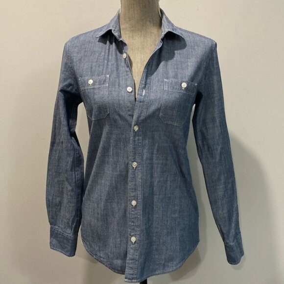 J Crew Western Denim Jean Shirt - Picture 2 of 14